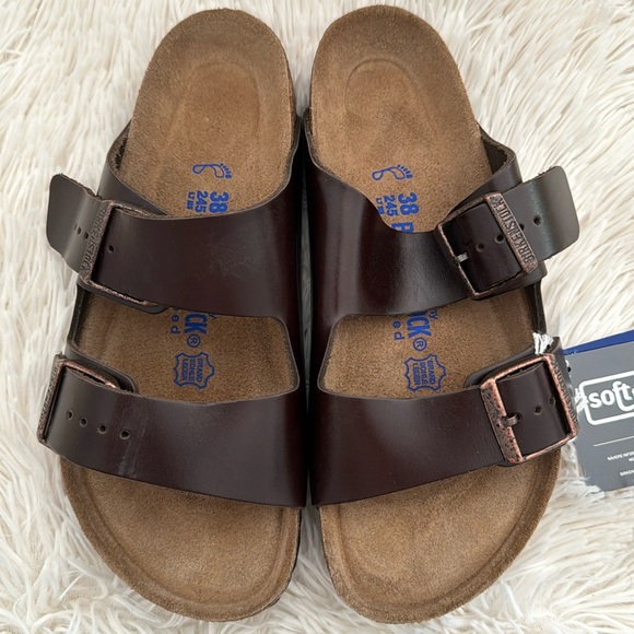 Birkenstock Brown Leather SFB Arizona - Picture 3 of 5